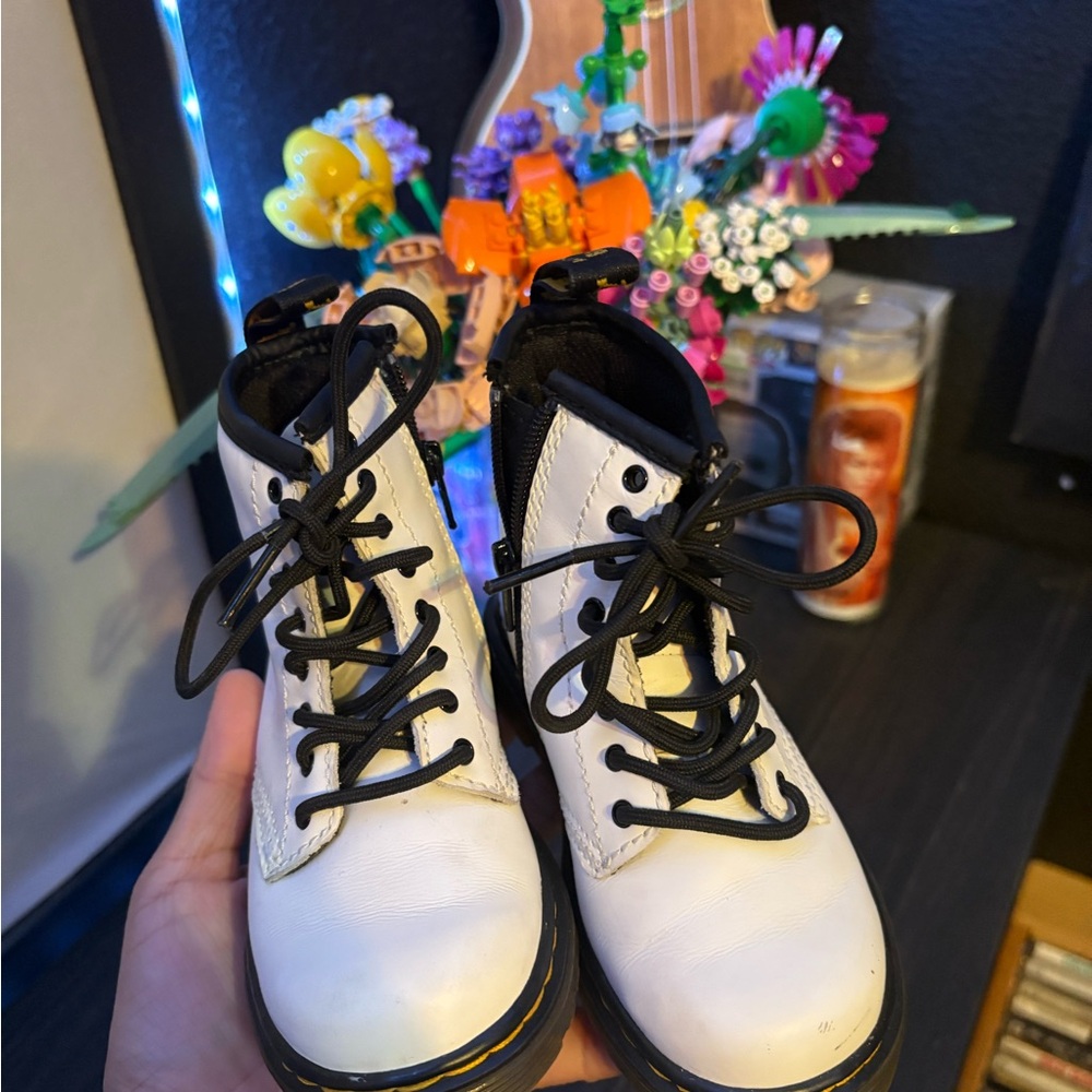 Dr. Martens Black and White Boots